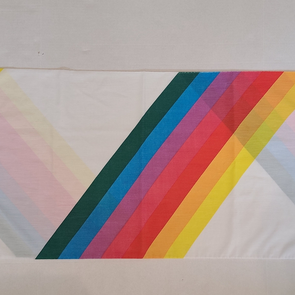 Vintage 70s Rainbow King Pillowcase Stranger Things MOD Thomaston Mills